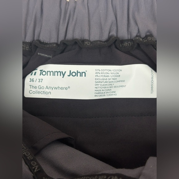 Tommy John Men's Asphalt Gray
The Go Anywhere Collection Pants Sz 36/37 - Picture 2 of 10
